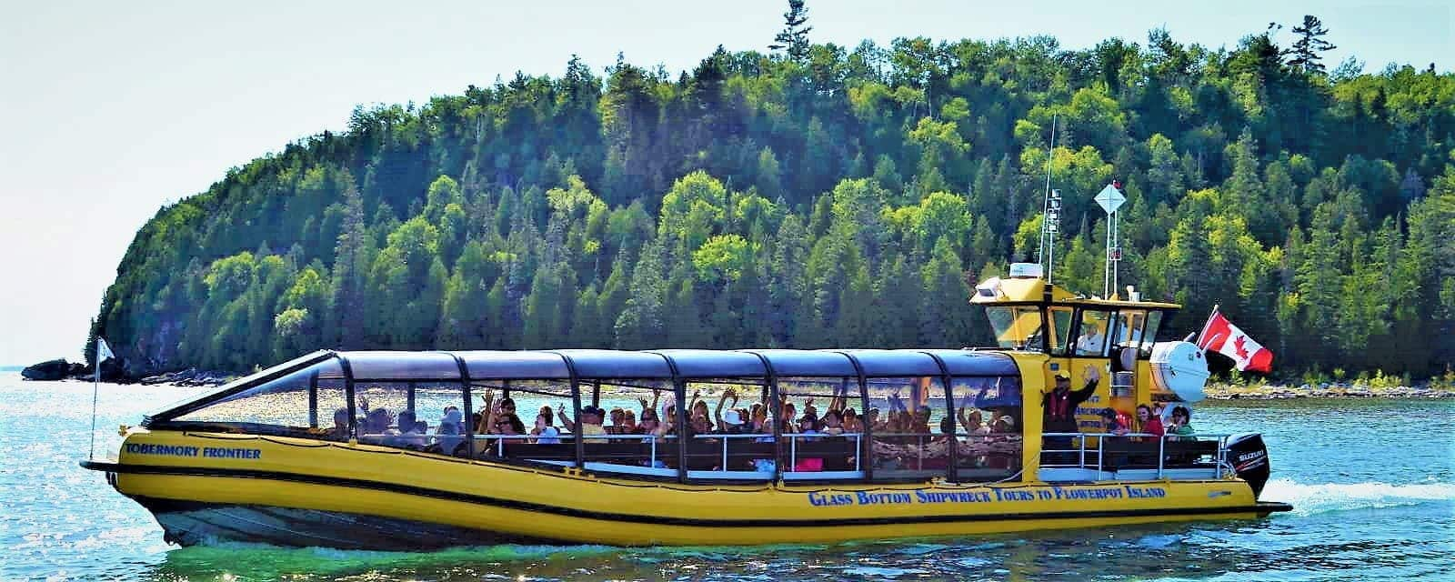 Tobermory glass bottom boat tours, tours Tobermory, cruise Tobermory, Bruce Peninsula National Park