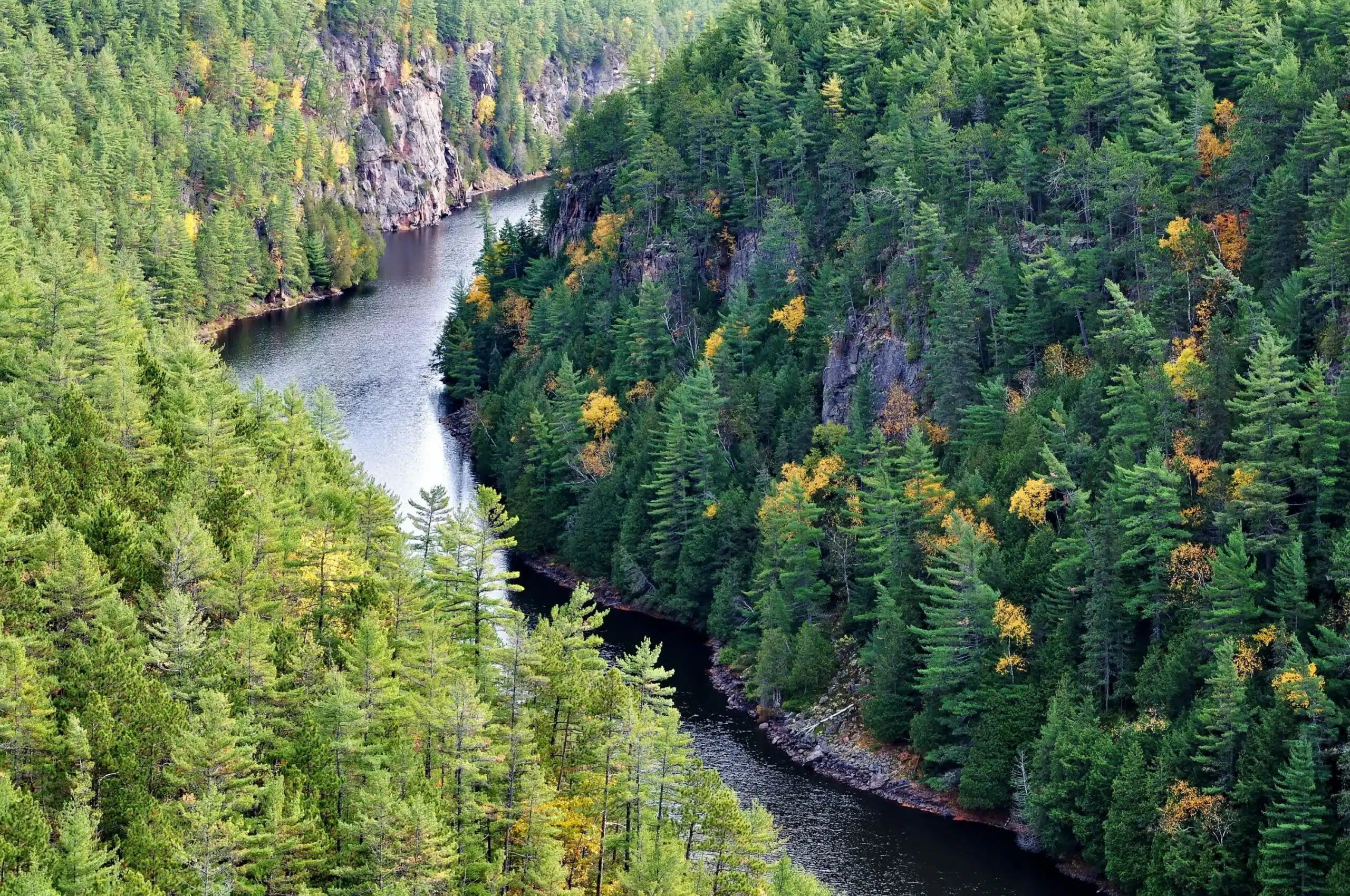 View from a hiking trail Baron Canyon, Algonquin Park, Ontario, Canada
